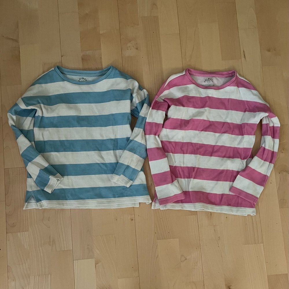 Primary Ribbed Cotton Boxy Tops 8/9 Bundle of Two!